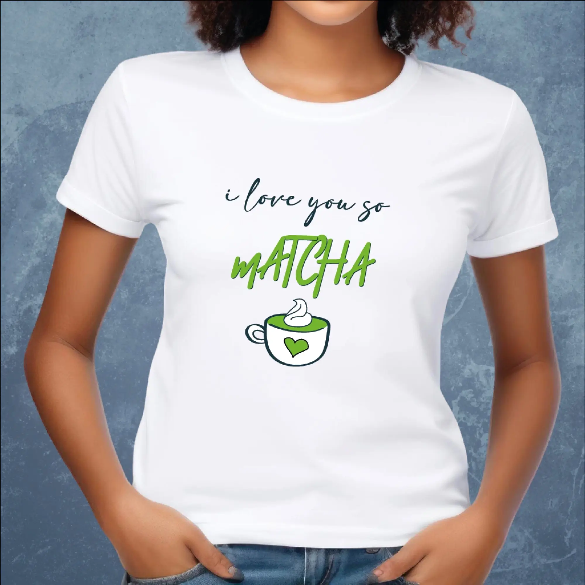 T-shirt “I love you so matcha” – Jeu de mots matcha